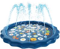 SplashEZ 3-in-1 Sprinkler for Kids, Splash Pad, and Wading Pool for Learning - Children's Sprinkler Pool, 60'' Inflatable Water Toys - "from A to Z" Outdoor Swimming Pool for Babies and Toddlers