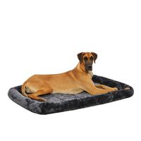 54L-Inch Gray Dog Bed or Cat Bed w/ Comfortable Bolster | Ideal for Giant Dog Breeds (Great Dane / Mastiff) & Fits a 54-Inch Dog Crate | Easy Maintenance Machine Wash & Dry | 1-Year Warranty
