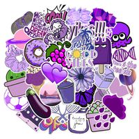 MSOLE 50PCS Purple Cute Waterproof Vsco Stickers for Water Bottles Laptop HydroFlasks Aesthetic Trendy Decal Stickers for Mac Computer Phone Guitar for Kids Teens Girls