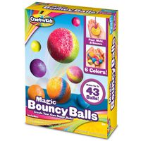 Creative Kids DIY Magic Bouncy Balls - Create Your Own Crystal Power Balls Craft Kit for Kids - Includes 25 Bags of Multicolored Crystal Powder & 5 Molds - Makes Up to 43 Balls