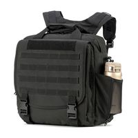 Military Laptop backpack tactical backpack Shoulder Bag Handbag with Molle System for Travel Work and Life (Black)