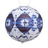 Allsop 32154 Soji Stella Boho Handmade LED Outdoor Solar Lantern, 12x12, Batik