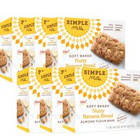 Simple Mills Soft-Baked Nutty Banana Bread Almond Flour Bars, 6 Count