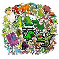 Cute Various Dinosaurs Stickers Waterproof Skateboard Snowboard Car Bicycle Luggage Decal 50pcs Pack