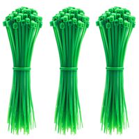 4 Inch Clear Zip Ties, 300pcs Nylon Cable Ties GREEN