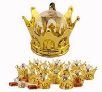 JCHB 12PC Gold Crown Fillable for Small Candy Chocolate, Table Decorations, Party Favors
