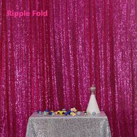 PartyDelight Sequin Backdrop, Photo Booth, Sweet Sixteen, Wedding, Marriage Ceremony, Fuchsia, 5FTx6FT