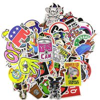 Loveliome 100 Pcs Not Repeat Laptop Stickers,Graffiti Patches Cartoon Hip Hop Logo Sticker for Water Bottles, Waterproof Motorcycle Bicycle Skateboard Luggage Decal, Style 5