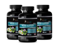 Mood Vitamins for Women - Mood Support Vitamins and Herbal EXTRACTS - folic Acid for Men Fertility - 3 Bottles 180 Vegetable Capsules
