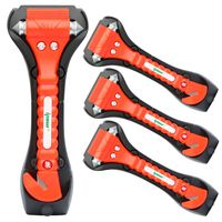 IPOW 4 PCS Car Safety Antiskid Hammer Seatbelt Cutter Emergency Class/Window Punch Breaker Auto Rescue Disaster Escape Life-Saving Hammer Tool,Big
