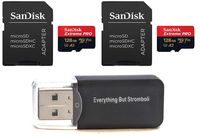 SanDisk 128GB Micro SDXC Extreme Pro Memory Card (Two Pack) Bundle Works with GoPro Hero 7 Black, Silver, Hero7 White UHS-1 U3 A2 with (1) Everything But Stromboli (TM) Micro Card Reader