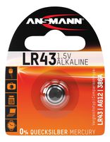 Ansmann 5015293 High Energy LR43 1.5V Alkaline Button Cell (Blue)
