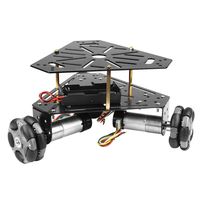 heneng Smart Robot Tank Car Platform Chassis with 3 PCS Powerful DC 9V Hall Motor Metal Body Universal Wheels DIY Self-Assembled Compatible with Arduino, Raspberry Pi