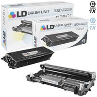 LD Compatible Toner Cartridge & Drum Unit Replacements for Konica Minolta TNP-24 High Yield & DRP-01 (1 Toner, 1 Drum, 2-Pack)
