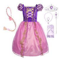 Dressy Daisy Baby-Girls' Princess Dress up Fairy Tales Costume Cosplay Party with Long Braid Accessories Size 12-18 Months