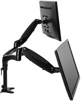 VIVO Premium Black Dual Monitor Pneumatic Counterbalance Height Adjustable Arm, Desk Mount Stand | Holds 2 LCD Screens up to 27 inches (STAND-V002JB)