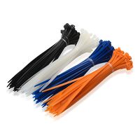 Cable Matters Combo Pack Assorted 200 Self-Locking 8-Inch Nylon Cable Ties in Black, White, Orange, Blue