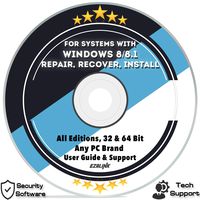 Ezalink Disc for Windows 8.1 Repair Recovery Install Restore Boot Fix DVD | 32 & 64 Bit Systems Home & Professional All Brands w/ AntiVirus and Support