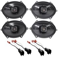 Polk 5x7 Front+Rear Factory Speaker Replacement Kit for 2004-2006 Ford F-150