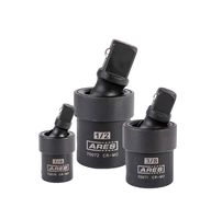 ARES 70073-3-Piece Impact Universal Joint Set - 1/4-Inch, 3/8-Inch and 1/2-Inch Drive Chrome Moly U Joint Sockets Access Hard to Reach Fasteners