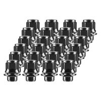 Orion Motor Tech 24-Piece M12x1.5 Lug Nuts Black with Hex Tuner, 1.5 inches Length with Mag Seat and Washer, Compatible with Toyota Lexus Scion Isuzu