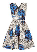 Rebecca Women Boho African Floral Print Pleated Dress Multi-Way Lace Up Sexy Beach Rave Club Party Dress