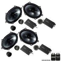 Kicker 46CSS684 - Two Pairs of CS-Series CSS68 6x8-Inch Component System with .75-inch tweeters, 4-Ohm (2 Pairs)