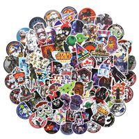 100PCS Star War Stickers Water Bottle Stickers Laptop Computer Bedroom Wardrobe Car Skateboard Motorcycle Bicycle Mobile Phone Luggage Guitar DIY Decal (Star war 100)