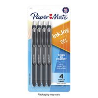 Paper Mate InkJoy Gel Pens, Medium Point, Black, 4 Count