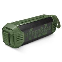 HyperGear 14447 Quake Ultra-Rugged Wireless Speaker for Outdoors. Stream Music & Calls from Any Bluetooth Device Up to 15Hrs. Charge Your Phone While Listening to Your Playlist (Green)