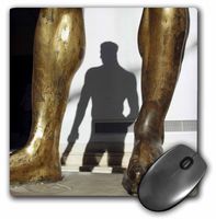 3dRose LLC 8 x 8 x 0.25 Gilded Bronze Statue of Hercules Italy Michele Molinari Mouse Pad (mp_82129_1)