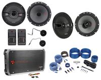 Kicker 44KSS6704 6.75" 250W Component Speakers+200W Coaxials+Amplifier+Amp Kit