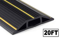 20 Feet overfloor Cord/Cable Protector- 3 Cord Channels, Fastening Wire Organizer - Easy to Install