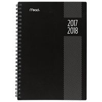 Mead Student Weekly/Monthly Planner, August 2017 - July 2018, 5-1/2" x 8-1/2", Type Treatement, White (CAW403D3)