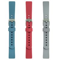 WITHit Designer Silicone Replacement Band for Fitbit Inspire/Inspire HR Band, 3-Pack, Bluestone, Coral and Light Gray - Secure, Adjustable, Fitbit Watch Band Replacement, Fits Most Wrists