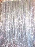 TRLYC 6 Ft X 6 Ft (72x72) Silver Sequins Backdrop Curtain for Wedding Mathera' Day