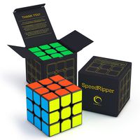 SpeedRipper Cube: Perfect for International Speed Cube Competitions - Buttery Smooth Turning - Solid & Durable, Best 3x3 Puzzle Magic Toy - Turns Quicker Than Original