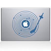 The Decal Guru 2065-MAC-13P-LB Record Universe Decal Vinyl Sticker, 13" MacBook Pro (2015 & Older), Light Blue