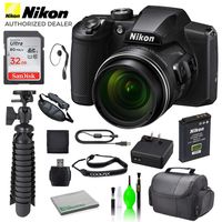 Nikon COOLPIX B600 Digital Camera (Black) (26528) with Accessory Bundle - Includes SanDisk 32GB SD Card + Camera Bag + 12" Gripster Tripod + More 1