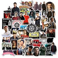 Laptops Sticker, Supernatural Stickers for Water Bottles.50 PCS TV Show Waterproof Vinyl Decal Sticker for Phone,Computer,Hydro Flasks,Cars,Bicycles,Mac Book,ski, PS4, Xbox ONE. (Supernatural)