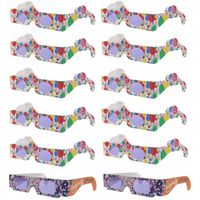 Happy Eyes 3D Happy Birthday Glasses- 12pk Birthday Glasses, Including 2 Custom Smiley Face Glasses, Look through Glasses and see Happy Birthday or Smiley Faces Appear before your Eyes!