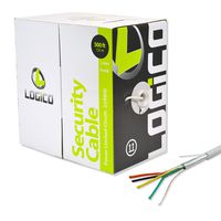 LOGICO Security Wire Burglar Alarm 22/4 Cable 500FT Stranded Shielded White 500'