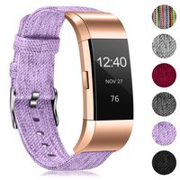 Humenn Bands Compatible with Fitbit Charge 2, Breathable Woven Fabric Quick Replacement Wristband Straps, Women Men