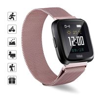TOMALL Replacement Bands Compatible for Fitbit Versa/Versa 2,Stainless Steel Metal Wristband for Women Men