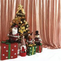 TRLYC Blush Sequin Wedding Curtain 7 Ft by 7 Ft Backdrop Sequin add Elegant Shiny Sequins for Party Weddings Birthdays Shower