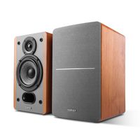 Edifier P12 Passive Bookshelf Speakers - 2-Way Speakers with Built-in Wall-Mount Bracket - Wood Color, Pair