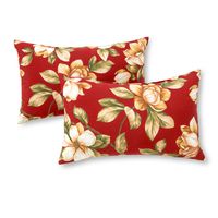Greendale Home Fashions Rectangle Outdoor Accent Pillow (set of 2), Roma Floral