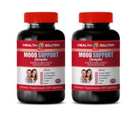 Mood Improvement Supplement - Mood Support Complex - Vitamins & Herbal EXTRACTS for Positive Attitude - 5htp and GABA Supplement - 2 Bottles 120 Vegetable Capsules