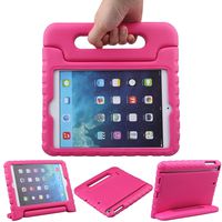 LEFON Kids iPad Mini Case ShockProof Convertible Handle Light Weight Super Protective Stand Cover Case For Apple iPad Mini 3rd Gen/Mini 2 / Mini 1 (Rosy)