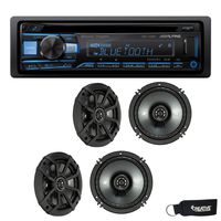 Alpine CDE-172BT CD Receiver with Bluetooth, and Two Pairs of Kicker 43CSC654 6.5" Speakers